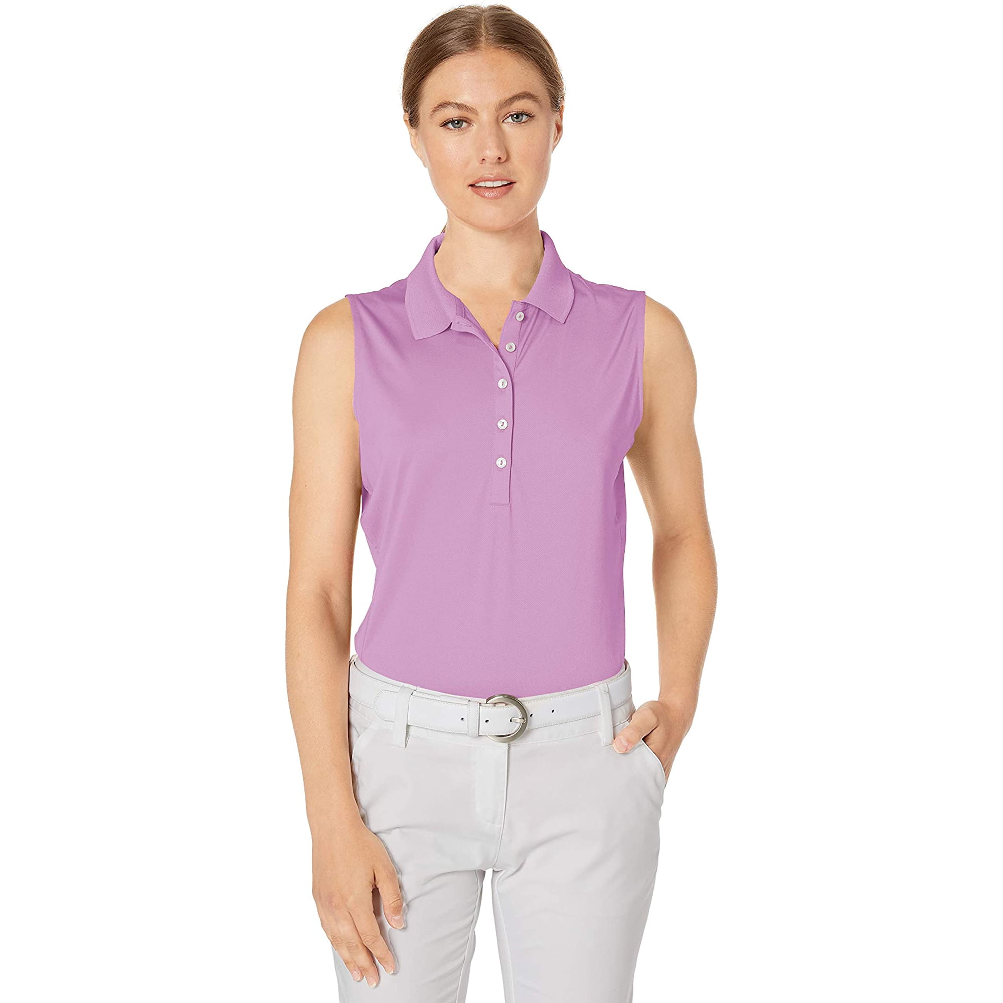 Callaway Mens Performance Sleeveless All Over Print Polo Shirt Callaway Mens Performance Sleeveless All Over Print Polo Shirt